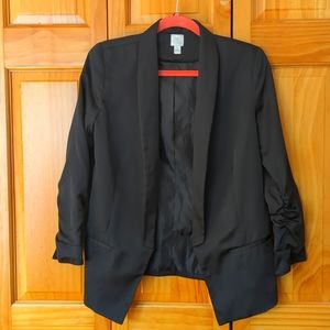 Black polyester blazer